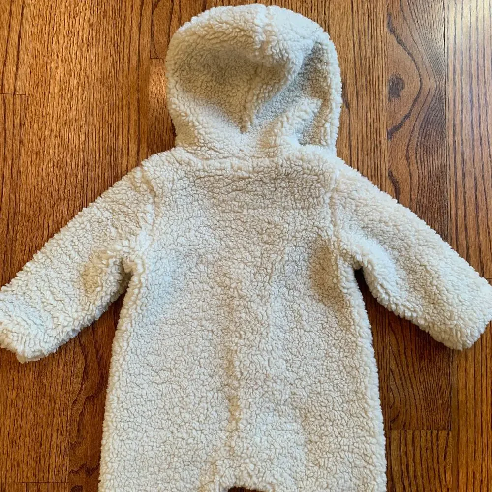 BNWT Rylee + Cru Sherpa Hooded Footy Jumpsuit | Cream | 12-18 months